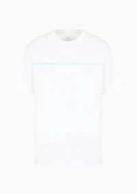 A|X Armani Exchange Men's Short Sleeve Skinny Stripe Logo T-Shirt