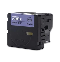 Brother P-Touch BtagF35 0.47 in. x 13.1 ft. Genuine P-Touch BTAG Label Tapes - White on Purple