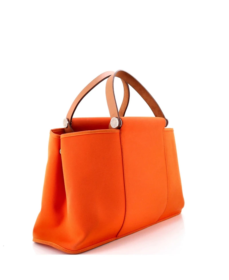 Pre-Owned HERMES 39 Cabag Elan Toile and Leather