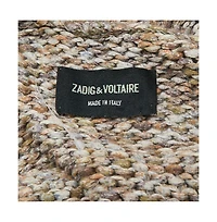 Pre-Owned Zadig & Voltaire Women's Brown Cotton Rib Knit Mia Cardigan