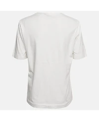 Pre-Owned Love Moschino Women's Blue Striped Denim Button Front Shirt