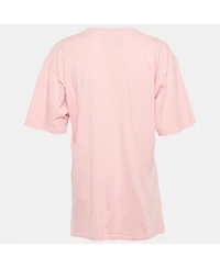 Pre-Owned Moschino Women's Couture Glitter Teddy Applique Cotton T-Shirt