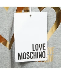 Pre-Owned Love Moschino Women's Blue Striped Denim Button Front Shirt