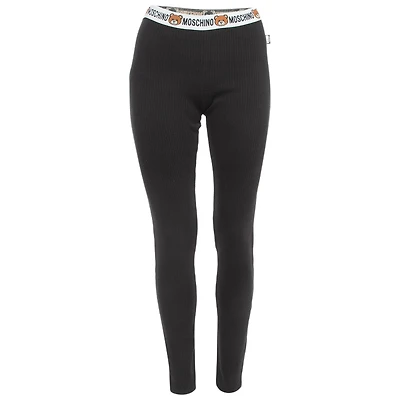 Pre-Owned Moschino Women's Cotton Knit Band Detail Leggings