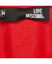 Pre-Owned Love Moschino Women's Blue Striped Denim Button Front Shirt