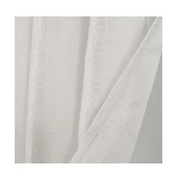 Rt Designers Collection Brookfield Jacquard High Quality Light Filtering Grommet Curtain Panel 54" x 90" White