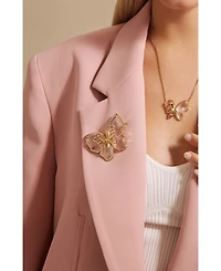 Retro Chic Butterfly Serenade Brooch