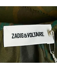 Pre-Owned Zadig & Voltaire Women's Brown Tink Leopard Print Satin Blouse