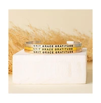 Mantra Empowerment & Mindfulness Open Cuff Bracelet
