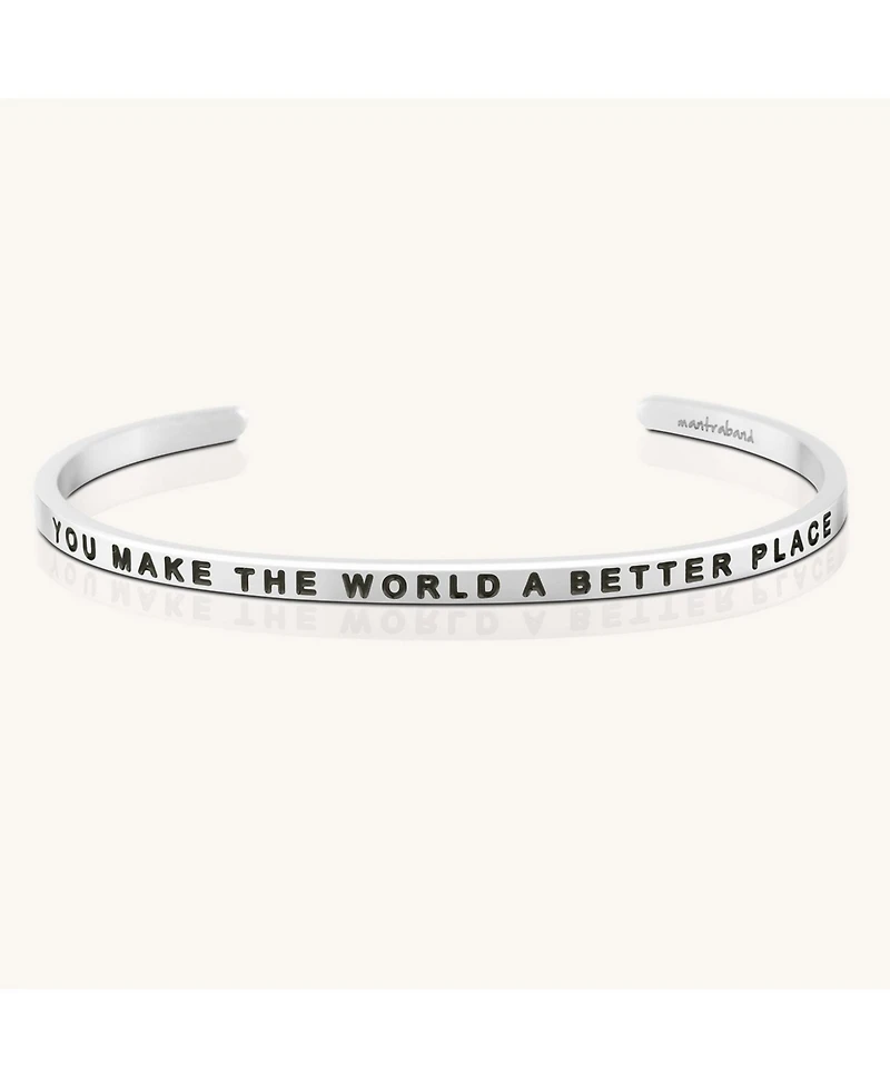 Mantra Gold You Make The World A Better Place Bracelets
