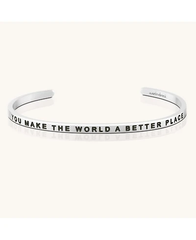 Mantra Gold You Make The World A Better Place Bracelets