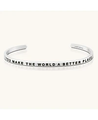 Mantra Gold You Make The World A Better Place Bracelets