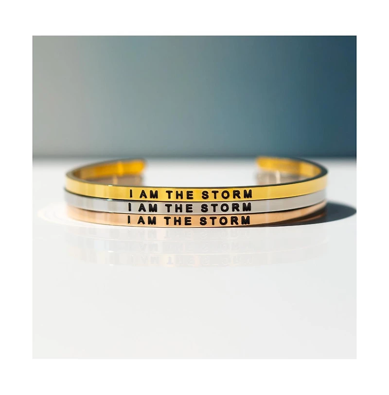 Mantra Resilience & Inner Power Adjustable Cuff Bracelet