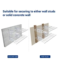 Fleximounts Wr24-e WR White Series 24″ D × 48″ W White Steel Wall Shelves (2-Pack)