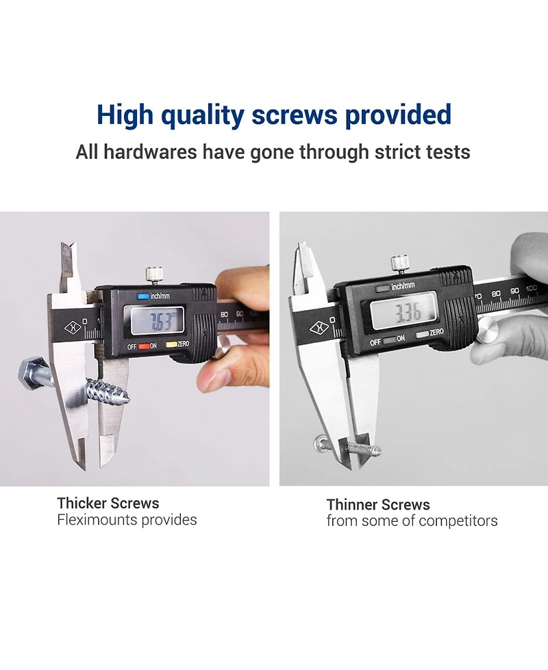 FlexiMounts Wr Series WR26B-e – 24″ D × 36″ W Black Steel Wall Shelves (4-Pack)