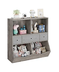 gaomon Kids Toy Storage Organizer, Bookshelf with 2 Bookshelfs