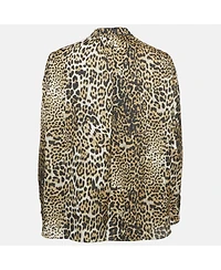 Pre-Owned Zadig & Voltaire Women's Brown Tink Leopard Print Satin Blouse