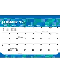 BrownTrout Plato Large Print | 2026 15.5 x 11 Inch Monthly Desk Pad Calendar