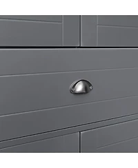 Homcom 71" Freesding Kitchen Pantry Cabinet with 2 Large Double Door Cabinets