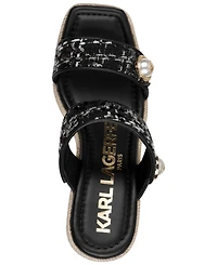 Karl Lagerfeld Paris Women's Carsen Wedge Sandals