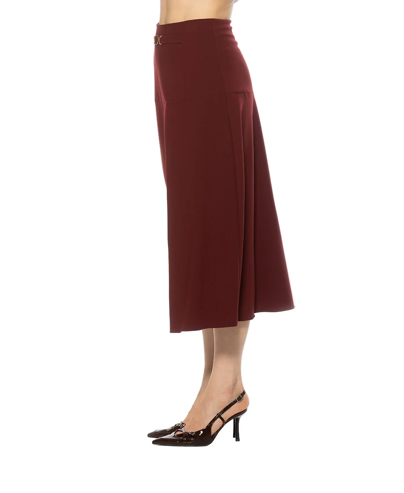Alexia Admor Women's Eres Flared Midi Skirt With Front Detail