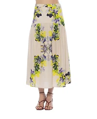 Alexia Admor Women's Michel Dropped Waist Midi Shirred Skirt