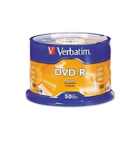 Verbatim 95101 4.7 Gb 16X Dvd-r Recordable Disc Spindle - Silver (50/Pack