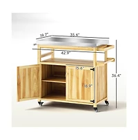 Slickblue Outdoor Utility Cart for Camping Gear and Cooking Setup