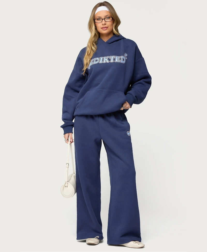 Edikted Women's Glitter Girl Hoodie