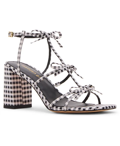 Madden Girl Lovely Bow Strappy Block-Heel Dress Sandals