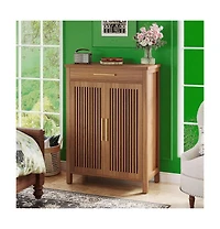 Slickblue Hallway Shoe Cabinet with Top Drawer and Hidden Storage