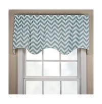 Ellis Curtain Reston High Quality Room Darkening Lined Scallop Window Valance - 50 x17"