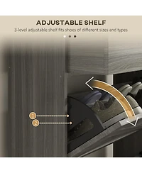 Slickblue Entryway Shoe Storage Cabinet with Flip Drawers and Top Shelf