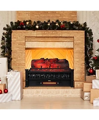 gaomon 20" Electric Fireplace Log Insert, 1500W Heater, Realistic Led Flame, Freestanding Indoor Fireplace Heater
