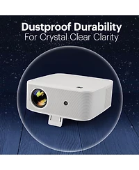 Kodak Flik X20 Smart Projector, 1080p Portable Projector with Google Tv Dongle Built-In (White)