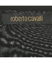 Pre-Owned Roberto Cavalli Women's Black Jersey Flared Short Skirt