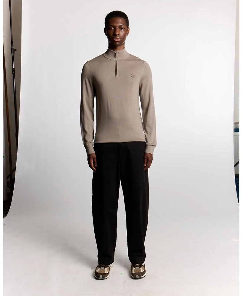 Lyle & Scott Men's Eagle Merino Quarter Zip Sweater