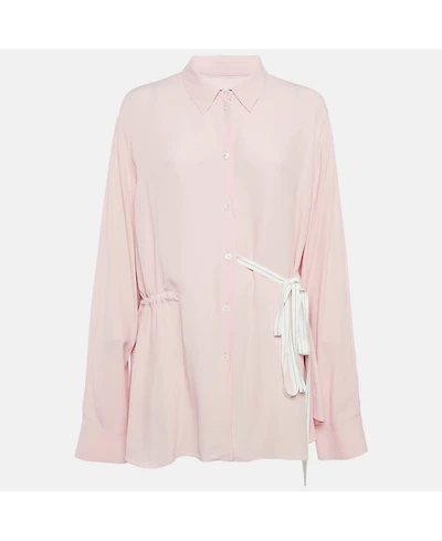Pre-Owned Marni Women's Pink Crepe Button Front Long Shirt