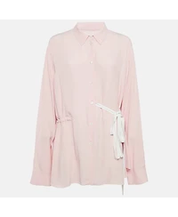 Pre-Owned Marni Women's Pink Crepe Button Front Long Shirt