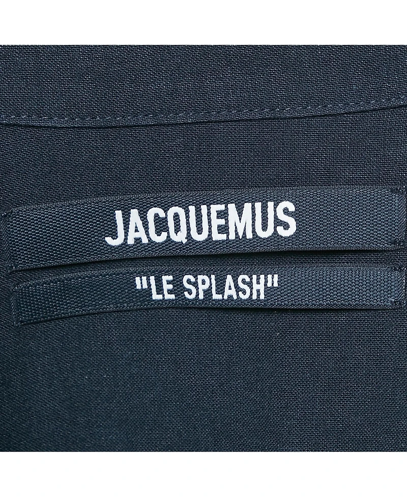 Pre-Owned Jacquemus Women's Navy Blue Hemp Blend Le Haut Bebi Crop Top