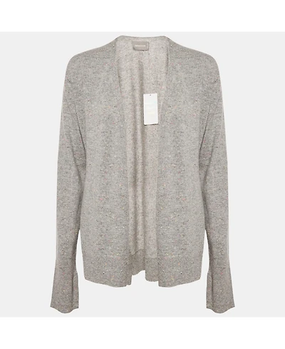 Pre-Owned Zadig & Voltaire Women's Grey Textured Cashmere Daphnee Cardigan