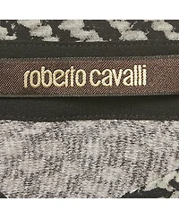 Pre-Owned Roberto Cavalli Women's Black Silk Monochrome Sheer Blouse