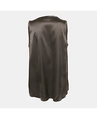 Pre-Owned Brunello Cucinelli Women's Black Silk Satin Tank Top