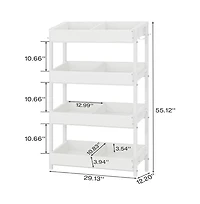 Tribesigns Wood Fruit and Vegetable Basket Stand Rack for Kitchen