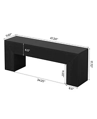 Tribesigns Dining Bench, Farmhouse Wooden Entryway Bench, Entry 47" Long Bench for Living Dining Room, Hallway and Bedroom, Easy Assembly