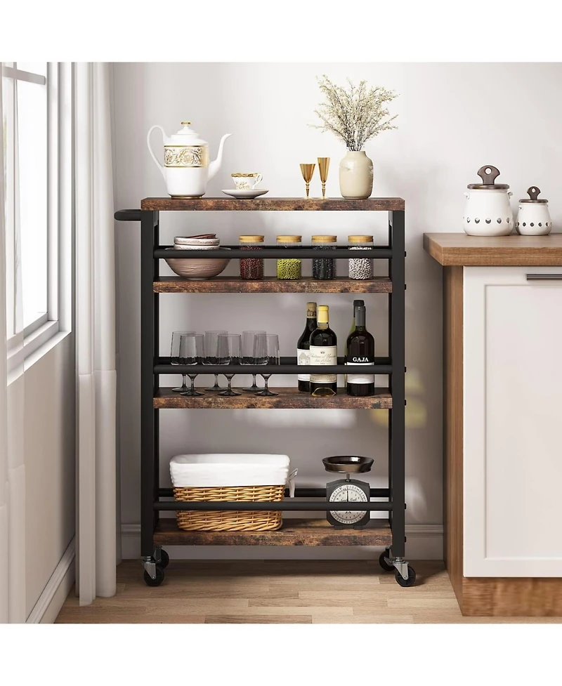 Tribesigns Slim Storage Cart, Narrow Rolling Carts with Wheels