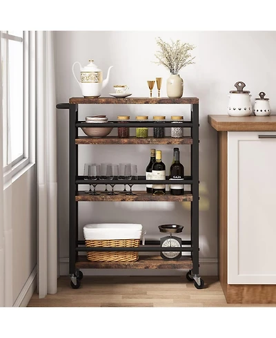 Tribesigns Slim Storage Cart, Narrow Rolling Carts with Wheels