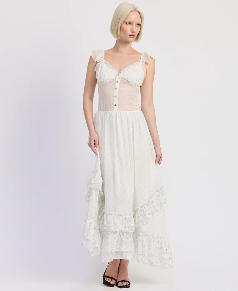 En Saison Women's Camile Tiered Sleeveless Maxi Dress