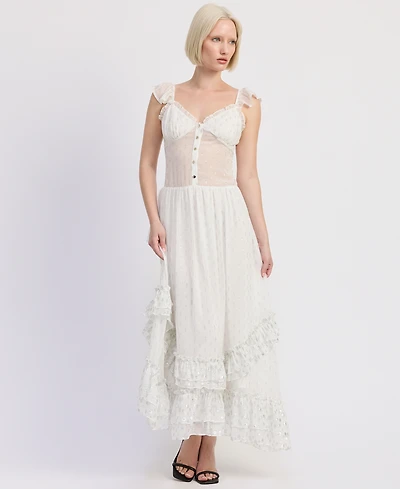 En Saison Women's Camile Tiered Sleeveless Maxi Dress