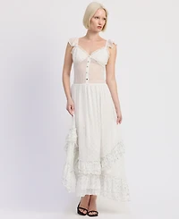 En Saison Women's Camile Tiered Sleeveless Maxi Dress